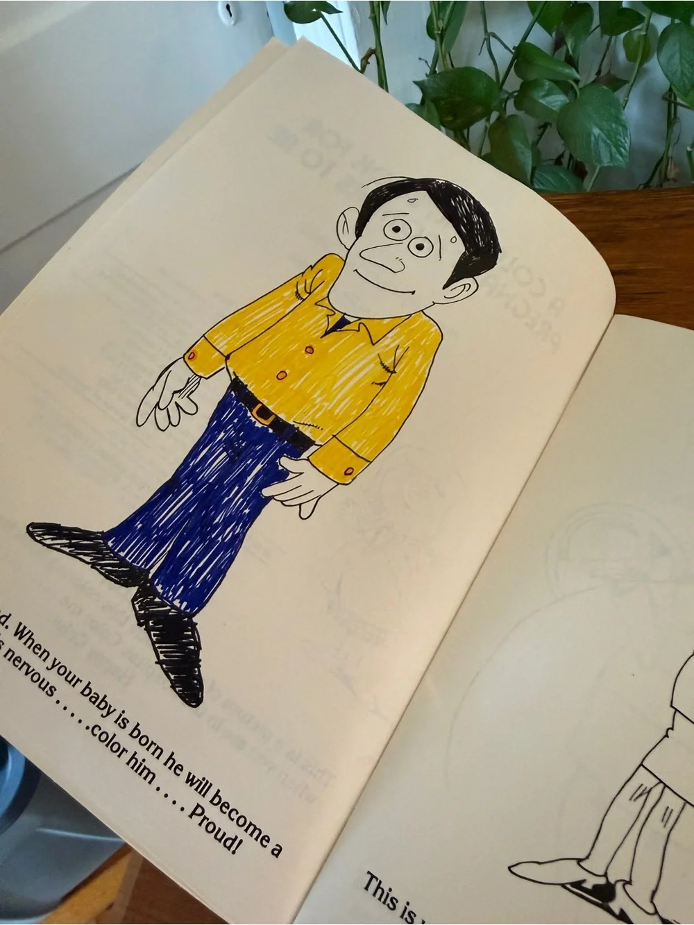 Pink & Yellow Coloring Book for Pregnant Mothers to Be vintage ivory tower
